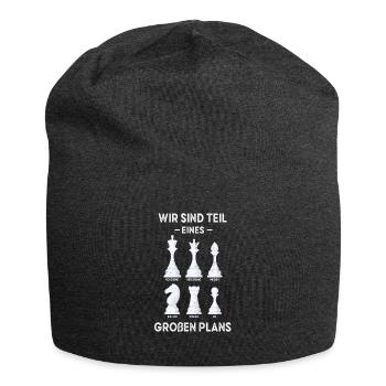 Schach Verschwörung Verschwörungstheoretiker - Jersey-Beanie - Anthrazit - Vorne