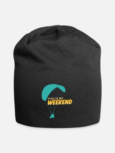 Gleitschirmflieger Spruch This is my Weekend - Jersey-Beanie - Schwarz