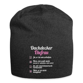 Dachdecker Tshirt Zunft Dachspengler Handwerk Dach - Jersey-Beanie - Anthrazit - Vorne