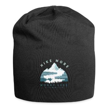 Wandern Wander Wanderer Klettern Bergsteiger - Jersey-Beanie - Schwarz - Vorne