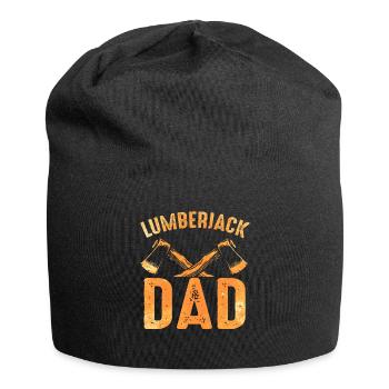 Lumberjack woodworker woodcutter father - Jersey Beanie - black - Front