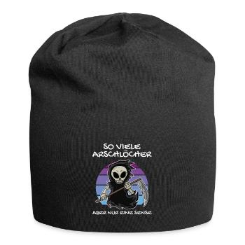So Viele Arschlöcher Aber Nur Eine Sense - Jersey-Beanie - Schwarz - Vorne