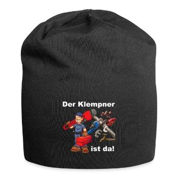 Der Klempner ist da! - Jersey-Beanie - Schwarz - Vorne