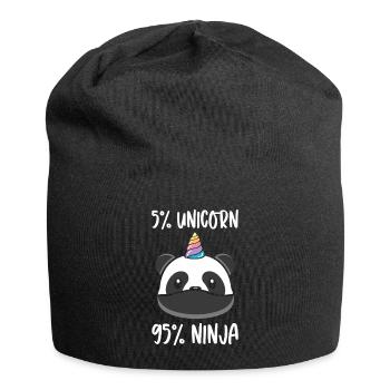 Licorne ninja guerrier licornes panda ours panda - Bonnet en jersey - noir - Devant