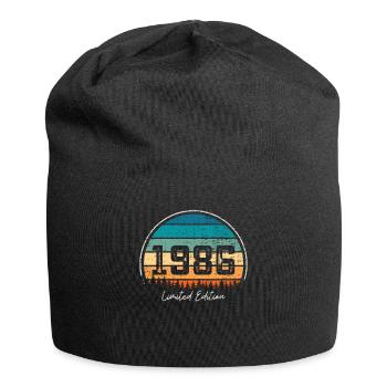 Vintage 1986 Limited Edition Retro Sunset - Jersey Beanie - black - Front