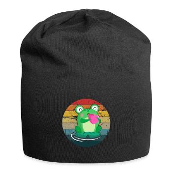 la grenouille - Bonnet en jersey - noir - Devant