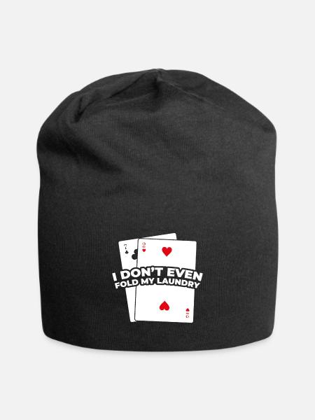 Laundry gift card game poker player - Jersey Beanie - black