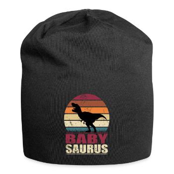 BabySaurus Dinosaur Offspring Baby Dino Birth - Jersey Beanie - black - Front