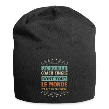 Coach Cinglé Humour Coaching Sportif Cadeau - Bonnet en jersey - noir - Devant