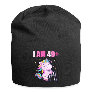 50 ans de licorne J’ai 49 ans+ 50 ans - Bonnet en jersey - noir - Devant