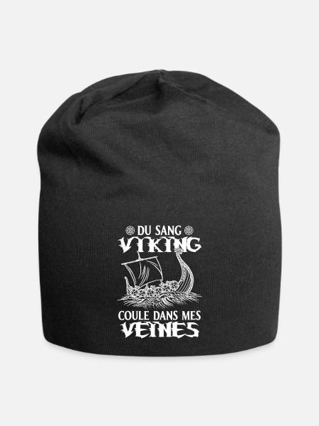 Sang Viking Cadeau Mythologie Nordique - Bonnet en jersey - noir