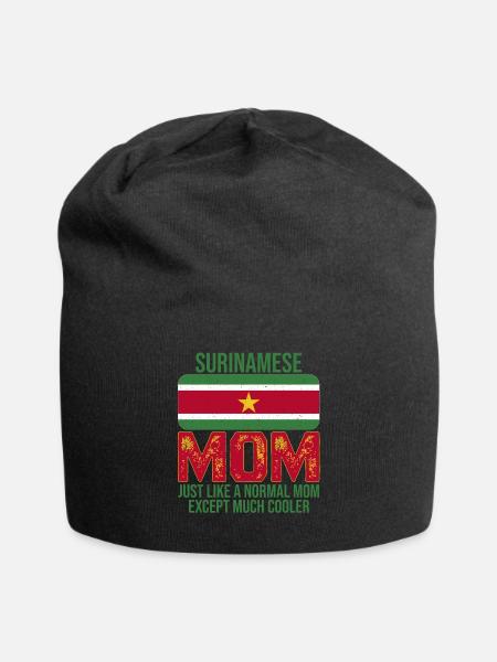 Surinaamse Moeder Suriname Vlag Moederdag - Jersey-Beanie - zwart