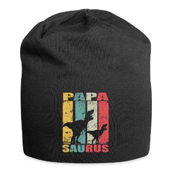 PapaSaurus Dinosaur Baby Families Papa Saurus - Jersey Beanie - black - Front