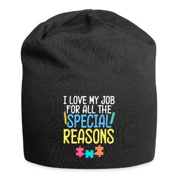Sped Teacher Love Job reasons Special Education - Jersey Beanie - black - Front