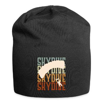 Skydiver Vintage Logo Parachutiste Retro - Bonnet en jersey - noir - Devant