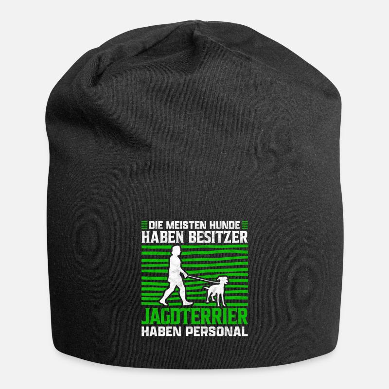Deutsche Jagdterrier haben Personal Spruch - Jersey-Beanie - Schwarz