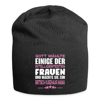 Britisch Kurzhaar Mama - Jersey-Beanie - Schwarz - Vorne