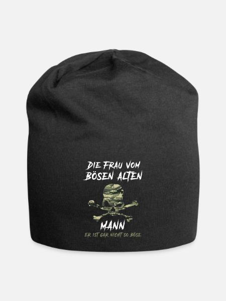 Die Frau vom bösen alten Mann - Jersey-Beanie - Schwarz