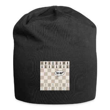 Schach - Jersey-Beanie - Schwarz - Vorne