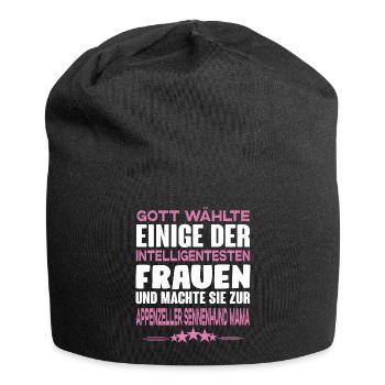 Appenzeller Sennenhund Mama - Jersey-Beanie - Schwarz - Vorne