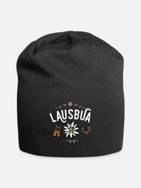 Lausbua Bayrischer Bua Ersatz Tracht Lederhose - Jersey-Beanie - Schwarz
