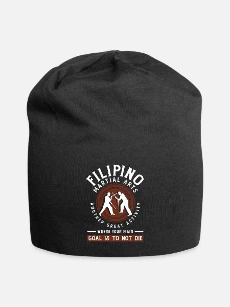 Eskrima Kali Arnis Escrima sticks Filipino - Jersey Beanie - black