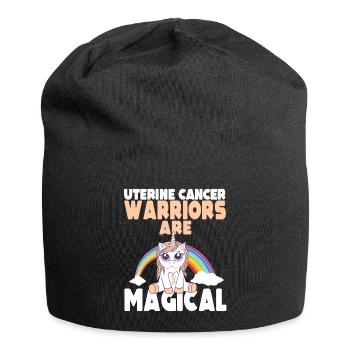 Uterine Cancer Awareness are magical Unicorn - Jersey Beanie - black - Front