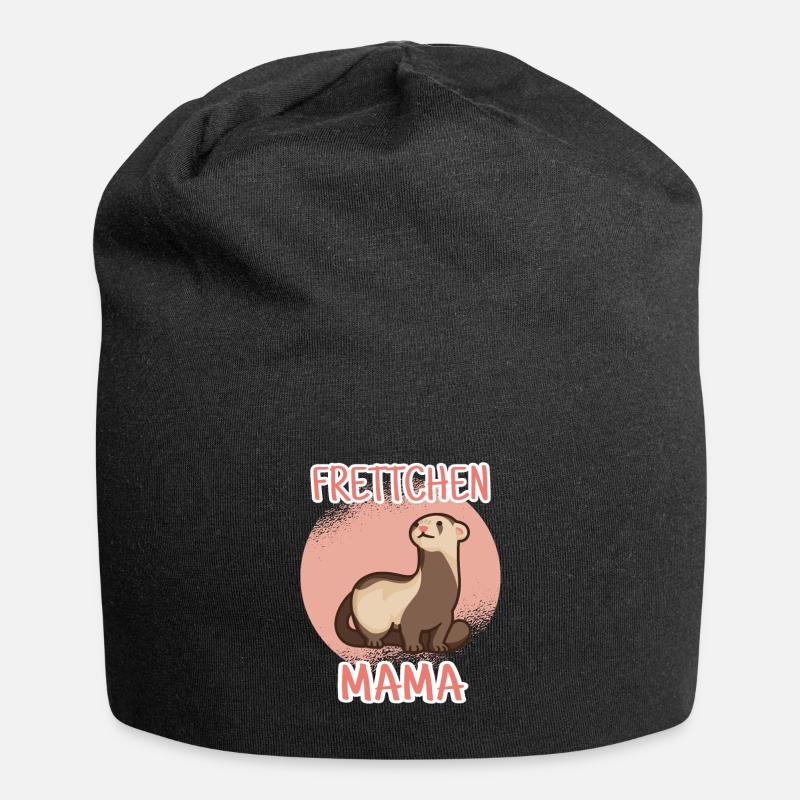 Frettchen Mama Haustier Frettchen - Jersey-Beanie - Schwarz