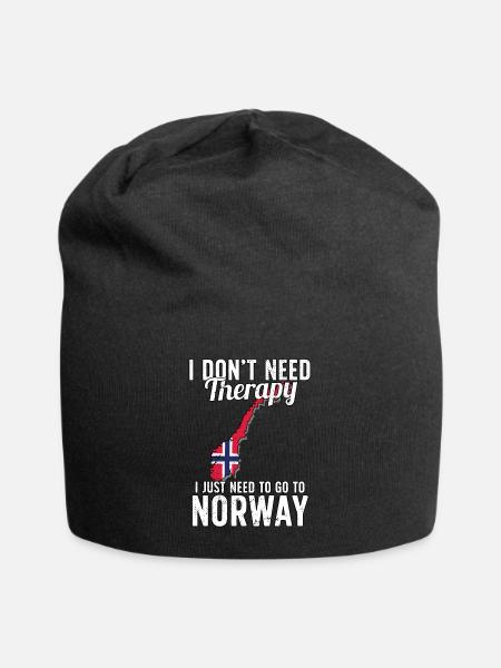 Norway flag I Norwegian Souvenirs - Jersey-Beanie - Schwarz