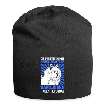 Samojeden haben Personal Samojede Schlittenhund - Jersey-Beanie - Schwarz - Vorne