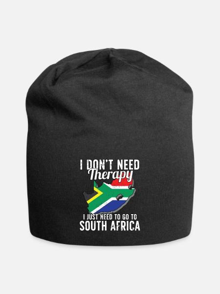 South Africa flag I South African Souvenirs - Jersey Beanie - black
