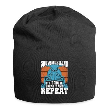 Snowmobil réparation motoneigiste cadeau - Bonnet en jersey - noir - Devant
