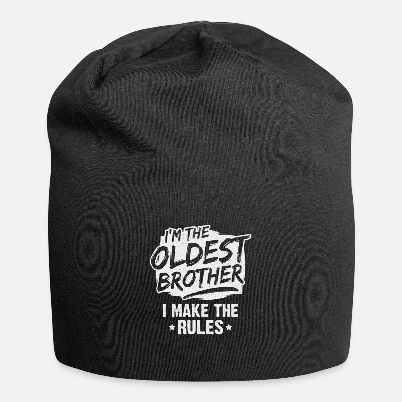 Lustiges Geschwister Ältester Bruder Geschenk - Jersey-Beanie - Schwarz
