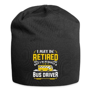 Drôle de chauffeur de bus à la retraite Hommes Femmes Cadeau de retraite - Bonnet en jersey - noir - Devant