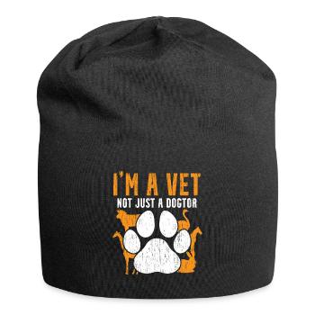 Je ne suis pas seulement dogtor. - Bonnet en jersey - noir - Devant