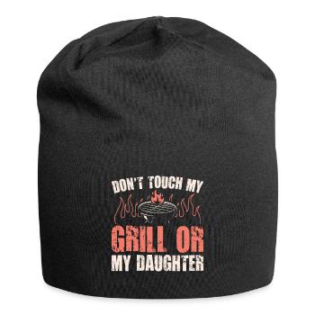 Dont Touch My Grill Or My Daughter Funny BBQ - Bonnet en jersey - noir - Devant