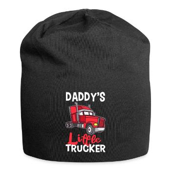 Daddy´s Little Trucker LKW Sohn Fernlastfahrer - Jersey-Beanie - Schwarz - Vorne
