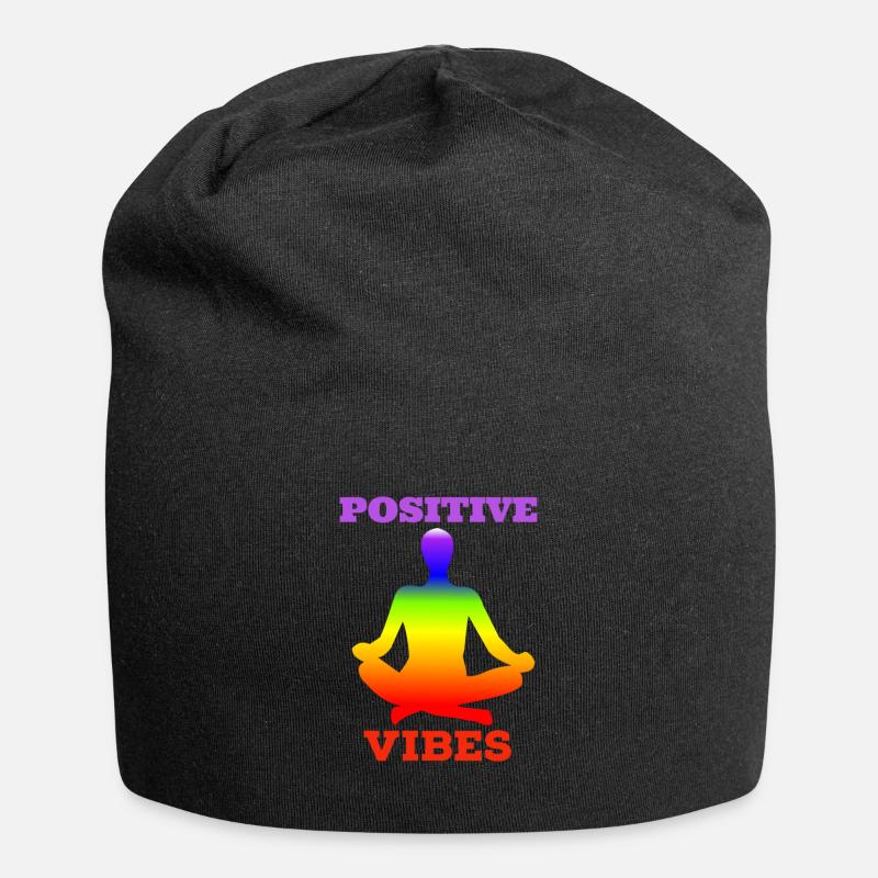 Regenbogen, Regenbogen, Regenbogen, Regenbogen, Regenbogen - Jersey-Beanie - Schwarz