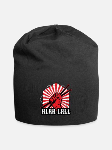 Drums Rule Drum Sticks - Jersey Beanie - black