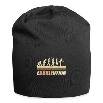 Boulespieler Motiv EBouleution Affe Mensch - Jersey-Beanie - Schwarz - Vorne