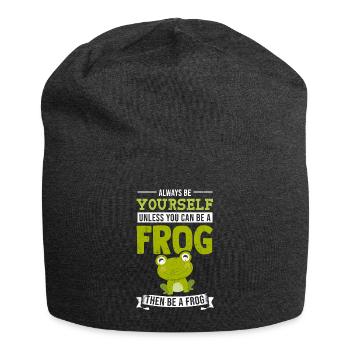 Grenouille cadeau prince Lurch fresque conte de fées - Bonnet en jersey - charbon - Devant