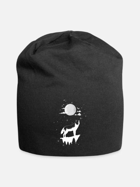 Wolf - Bonnet en jersey - noir
