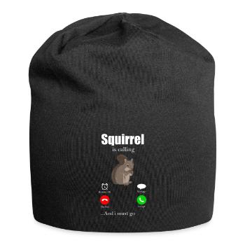 Squirrel Tshirt Chipmunk Squirrel Nut - Jersey Beanie - black - Front