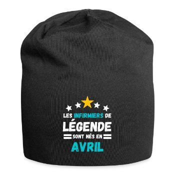 Infirmier de legende avril cadeau infirmier - Bonnet en jersey - noir - Devant