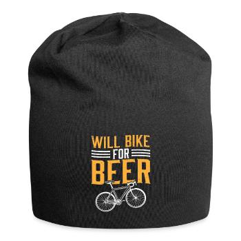 Will Bike For Beer Cycling Lover - Jersey-Beanie - Schwarz - Vorne