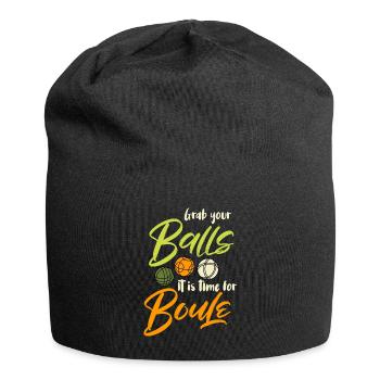 Time to play boules boules player bocce - Jersey Beanie - black - Front