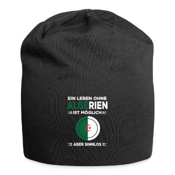 Algerien Algerisch Algerische Flagge Algeria - Jersey-Beanie - Schwarz - Vorne