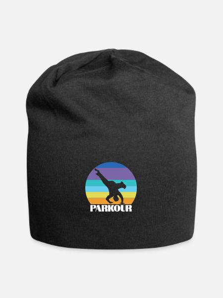 Gymnastics Parkour Sports Freerunning - Jersey Beanie - black