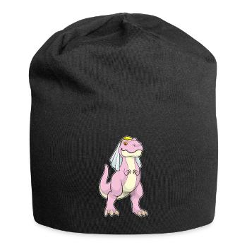 Dinosaurier Braut Schleier Hochzeit - Jersey-Beanie - Schwarz - Vorne