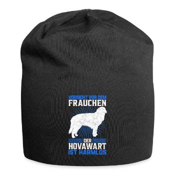 Hovawart Frauchen Bauernhund Besitzerin Spruch - Jersey-Beanie - Schwarz - Vorne
